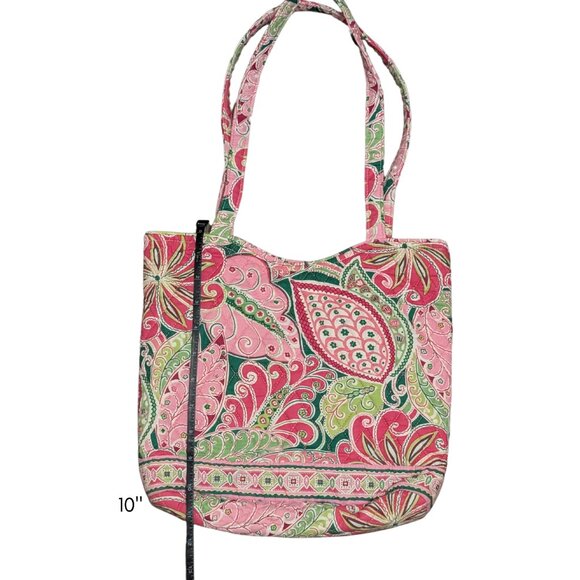 Vera Bradley, Pinwheel Pink Handbag Purse Tote, Vintage - Picture 6 of 9